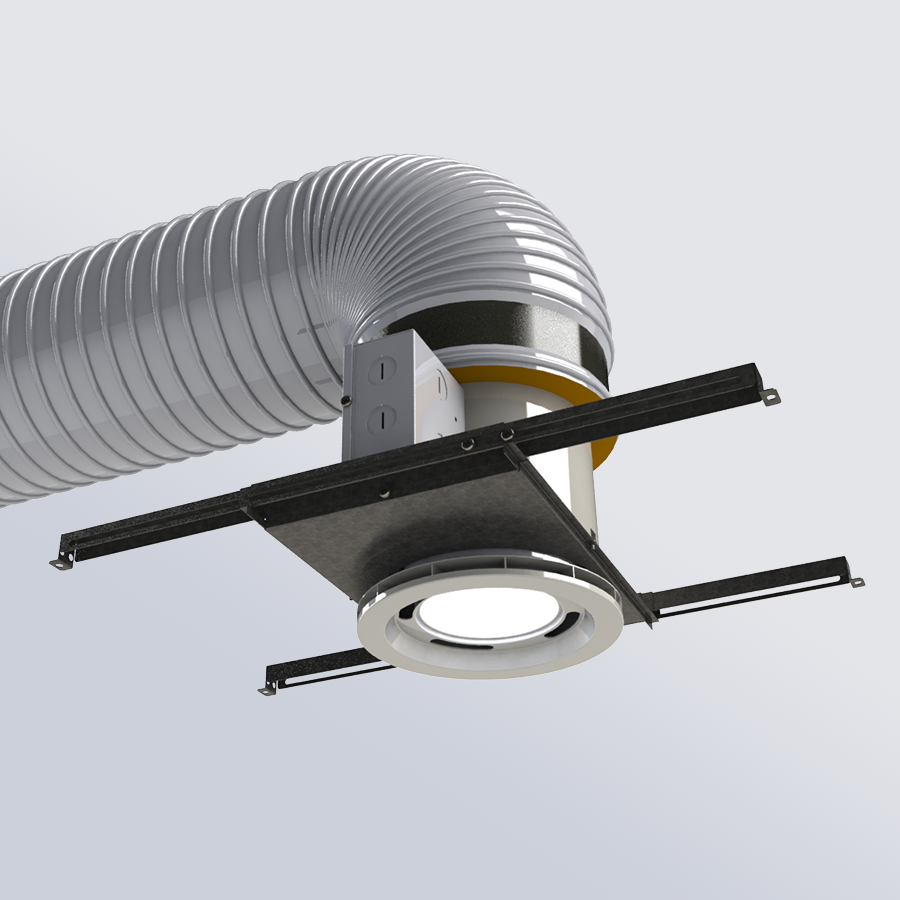 Fusion air 6 inch 90 downlight with integrated air diffusion